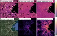 Figure 1: Modeled albedo of the roof and ground impervious surfaces at 500m resolution
